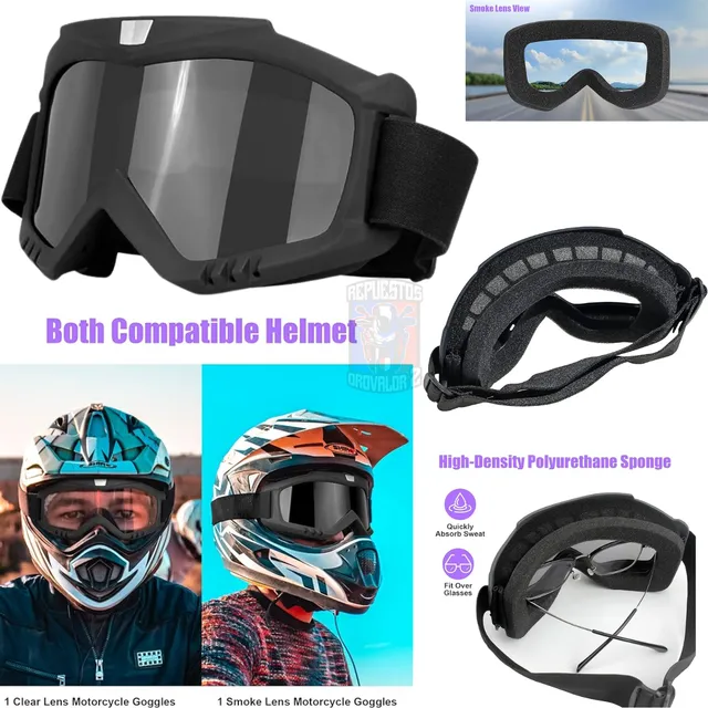 Lentes Proteccion En Moto Para Casco Motocross Enduro Mtb