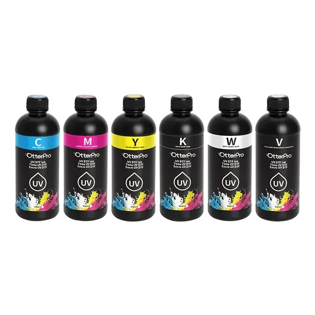 Combo De Tintas Para Dtf Uv Otterpro De 500ml (cmykwv)