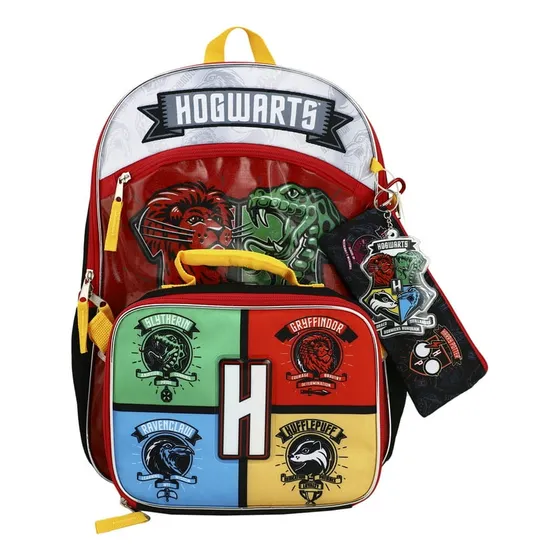 Bolso Morral Escolar Harry Potter 4 Piezas