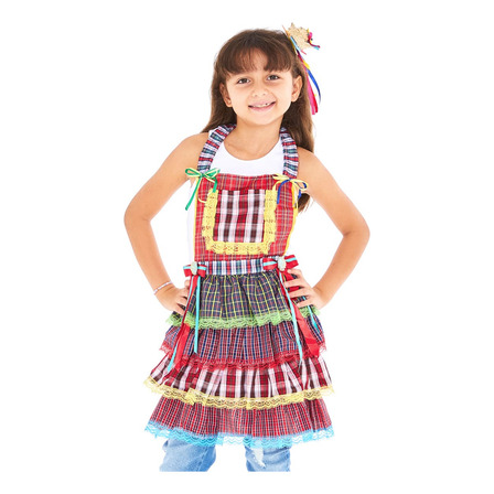 Avental Festa Junina Infantil Retalhos Xadrez Arraiá Oferta Avental Festa Junina Infantil Retalhos Xadrez Arraiá Oferta