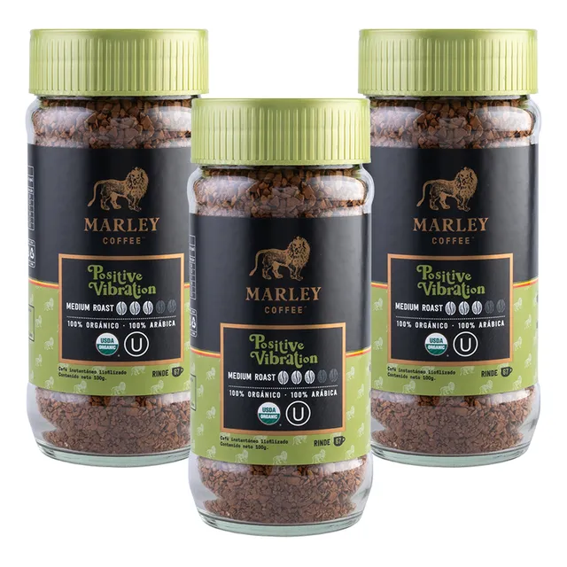 Pack 3x Café Liofilizado Positive Vibration Marley Coffee