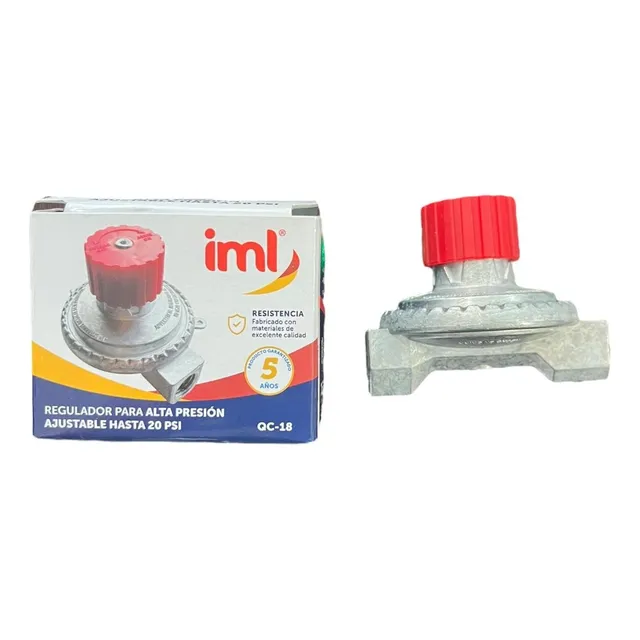 Regulador De Gas Lp Alta Presión Iml Modelo Qc-18 Regulable
