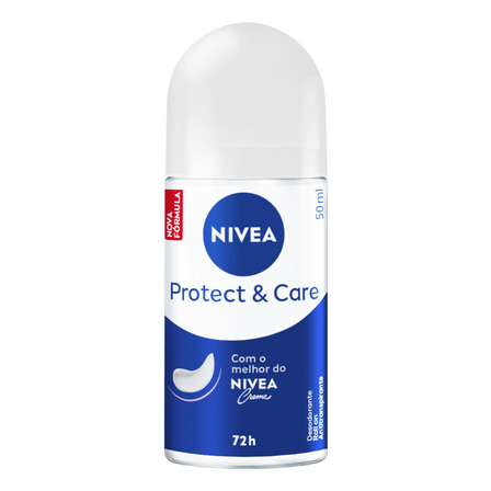 Desodorante Antitranspirante Roll-on Protect & Care Sem Álcool 50ml Nivea Desodorante Antitranspirante Roll-on Protect & Care Sem Álcool 50ml Nivea