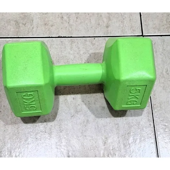 Mancuerna Hexagonal Plastica 5kg X 1 (usada) En Oferta Verde