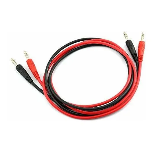 Juego 2 Cable Prueba Para Conector Banana 15 3.3 ft Rojo