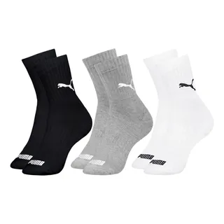 Kit 3 Pares De Meias Puma Cano Médio Sport Original Lisa Kit 3 Pares De Meias Puma Cano Médio Sport Original Lisa