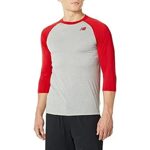 Nuevo Balance Hombres De Béisbol Raglan 3/4 Sleeve, Nx63z