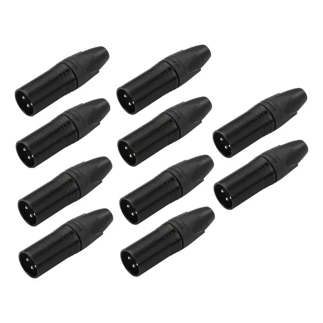 Neutrik® Nc3mxx® 10 Conectores Xlr Negro Macho Nuevo Envio M