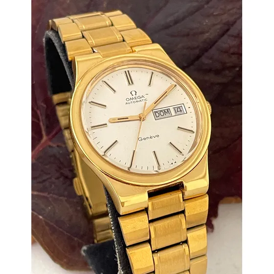 Relogio Omega Ouro 18k Plaque Automatico Geneve Magnifico