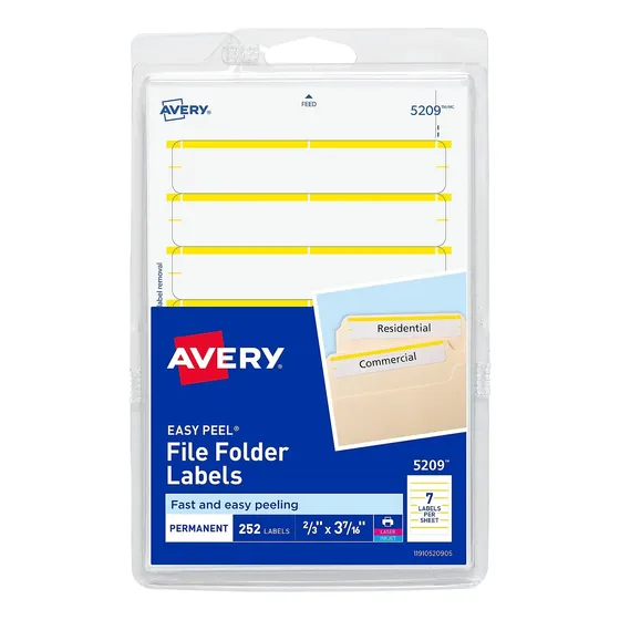 Avery 05209 Etiqueta Para Carpeta Archivo Imprimir Escribir