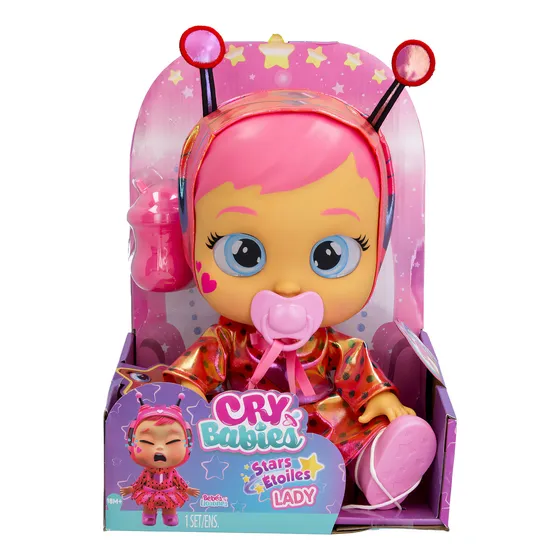 Cry Babies Star Babies Lady Con Accesorios Se Iluminan Los Ojos Llora Con Agua 32 Cm Articulada