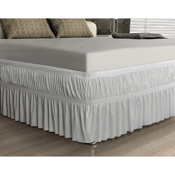 Saia P/ Cama Box - Malha - King Size - Branco - Adomes