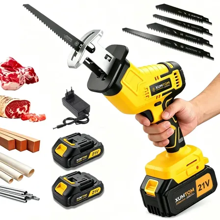 Serra Sabre Profissional Portátil 1500w 3200/Rpm COM 02 Bateria de lítio De Corte Fácil Para Carne E Ossos