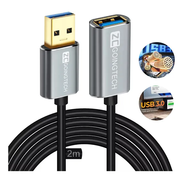 2 Metros Cable Extensión Usb 3.0 Macho A Hembra High Speed