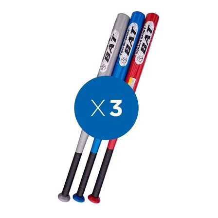 3x Bate Baseball Aluminio 82 Cm  Pulgadas Beisbol