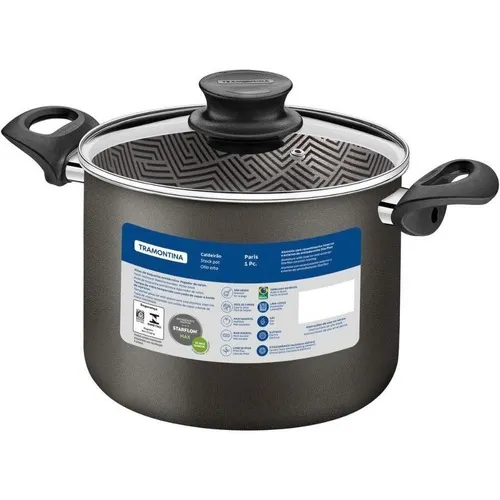 Cacerola Antiadherente Tramontina con forma de caldero, 26 cm y 9,6 l