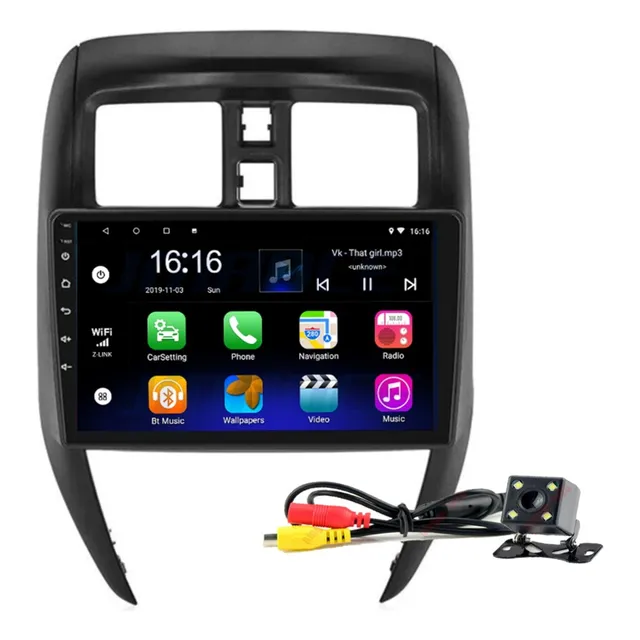 Autoestéreo Android Carplay Nissan Versa 14-18 Wifi Y Camara