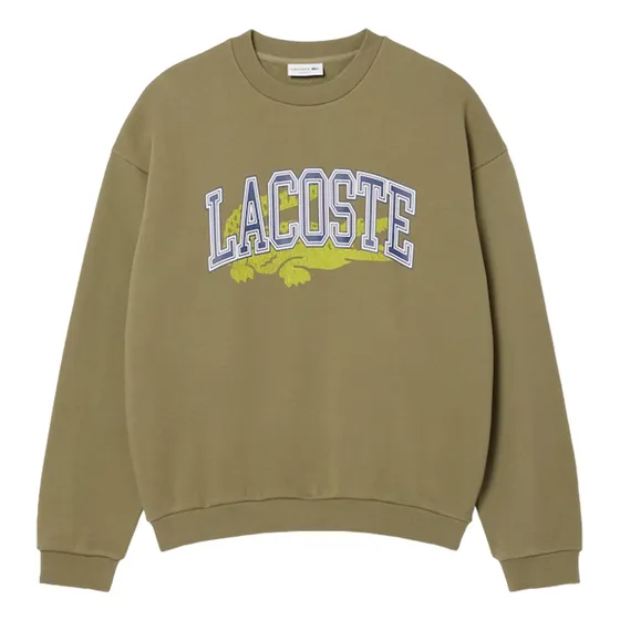 Buzo Felpa Losse Fit Hombre Lacoste Sin Capucha Pre