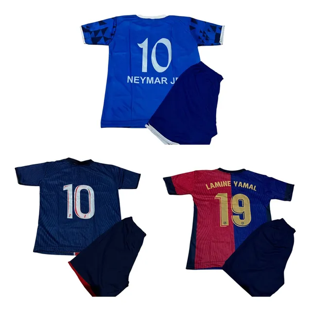 Kit 3 Conjuntos Infantil Diversos Times Futebol