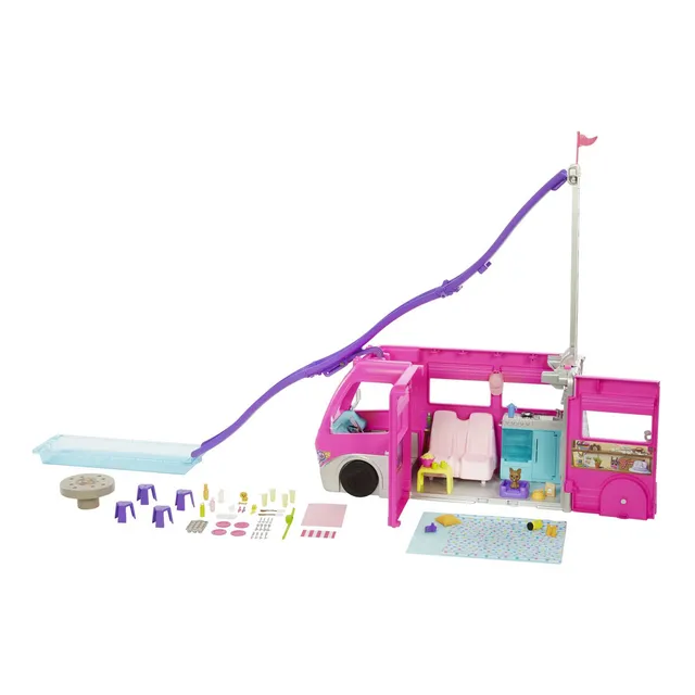 Barbie Dream Camper 60 Accesorios 120cm Mattel HCD46