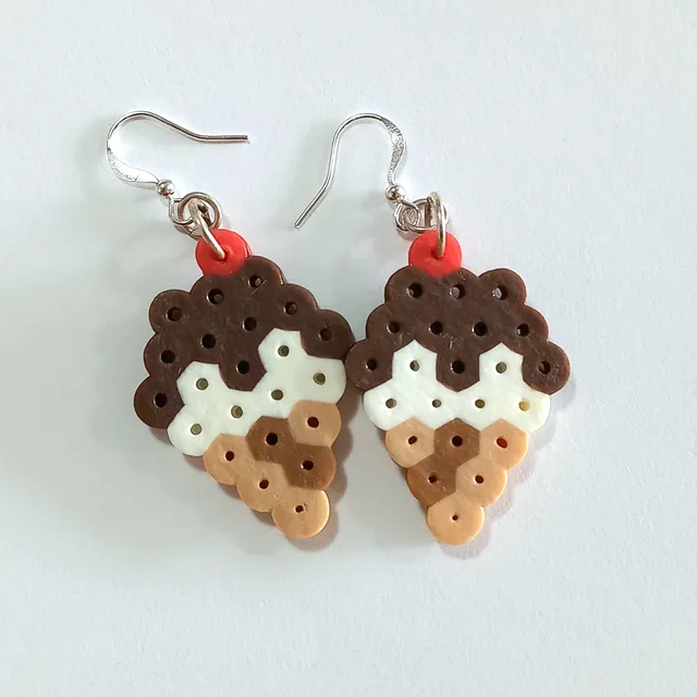 Zarcillos Perler Beads De Comida. Helados, Galletas, Etc