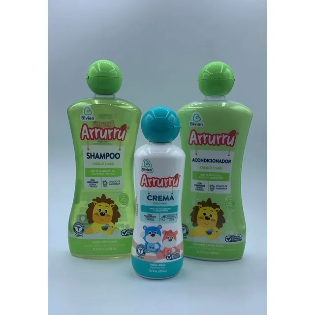 Combo Para Bebe Arruru Shampo Sin Sal Crema Y Acondicionador