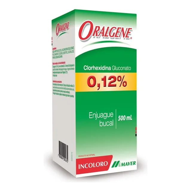 Oralgene Colutorio 0,12 %, 1 Frasco 500 Ml