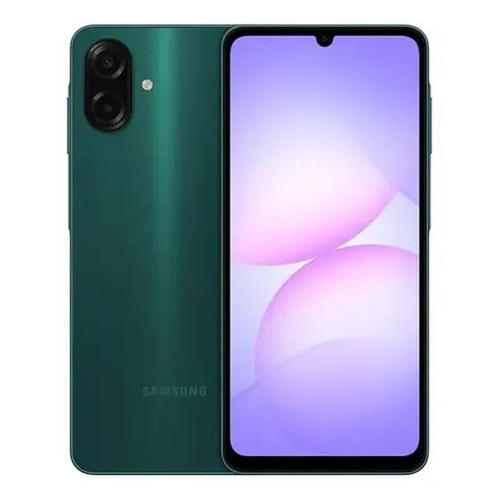 Samsung Galaxy A07 4g 6.7 pulgadas, 64 GB 4 GB de RAM, cámara de 50 megapíxeles, batería de 5000 mah, color verde.
