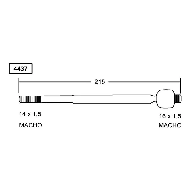 Rack End 07 Ctr Hyundai Accent 07-10