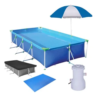Piscina Mor 6200l + Bomba 110v +capa + Forro+ Guarda Sol Piscina Mor 6200l + Bomba 110v +capa + Forro+ Guarda Sol
