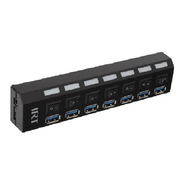 Hub Usb 3.0 7 Puertos De Alta Velocidad Con Interruptores