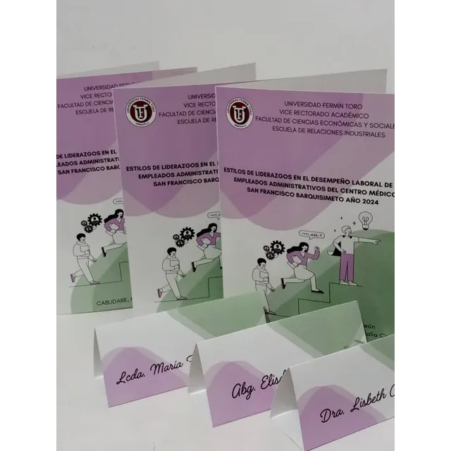 Set De Carpetas / Habladores + Lapiceros / Tesis - Proyectos