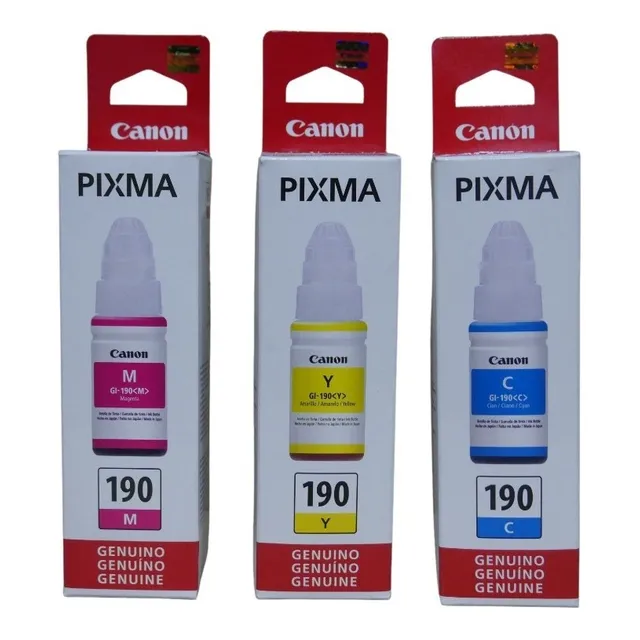 3 Tintas Color Original Canon Gi-190 G2110 G2111 G3100 G3101