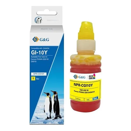 Tinta G&g Alternativa Pixma G6010 G5010 G7010 Gm 2010/ 4010 Amarillo