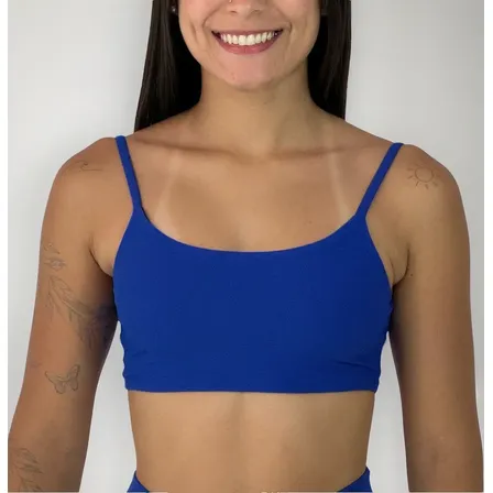 Top De Academia Treino E Crossfit Alça Fina Poliamida Leve