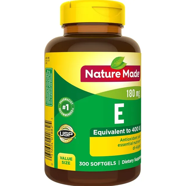 Vitamina E 180 Mg (400 Uiu) Nature Made 300 Cápsulas Blandas