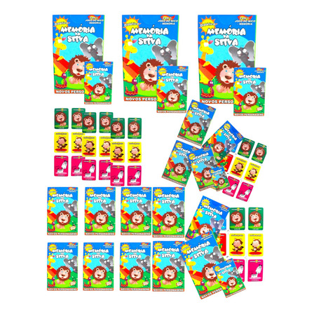 Kit 30 Jogo Da Memoria Animais Safari Infantil P/ Kit Festa Kit 30 Jogo Da Memoria Animais Safari Infantil P/ Kit Festa