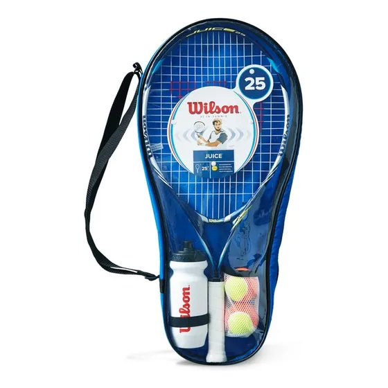 Set Raqueta De Tenis Wilson Niños N°25 + Pelotas + Estuche
