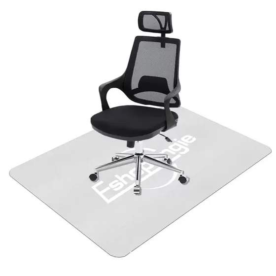 Alfombrilla Tapete Protector Para Silla De Oficina Piso Pvc 1.2 M 75 Cm Transparente Texturizado