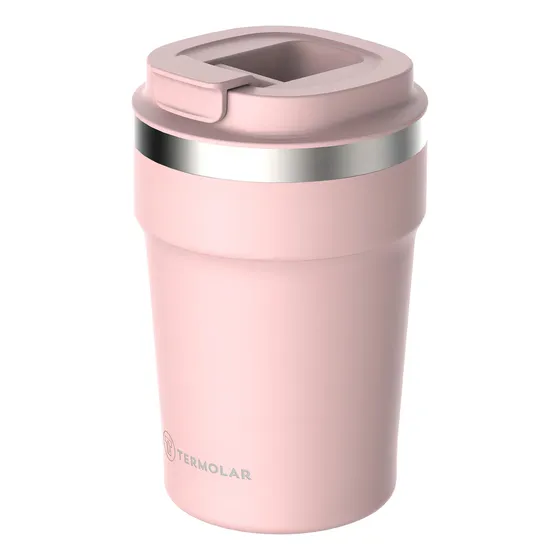 Vaso térmico Uniq Thermolar Pink Smooth de 380 ml