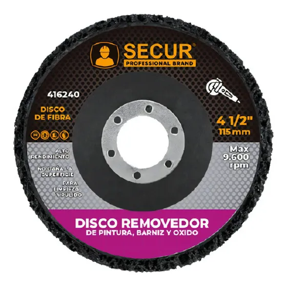Disco Para Limpieza Y Pulido Amoladora 115mm - La Color Negro