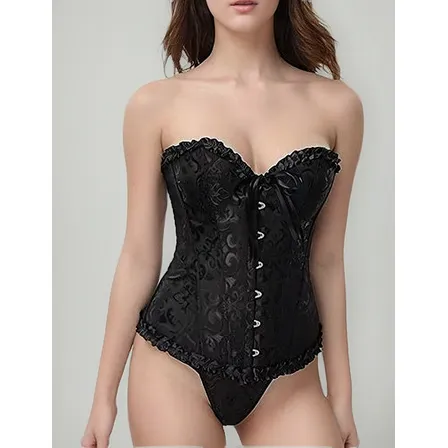 Corsé De Encaje Bordado Corset Lencería Sexy