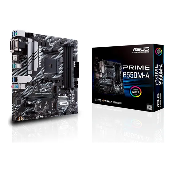Placa-mãe Asus Prime B550m-a Amd Am4 Ddr4 90MB14I0-C1BAY0 Cor Preto