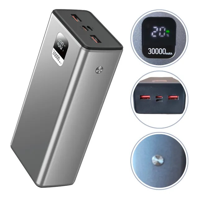 Carregador Turbo Portátil Power Bank 30000mah Premium Rápido