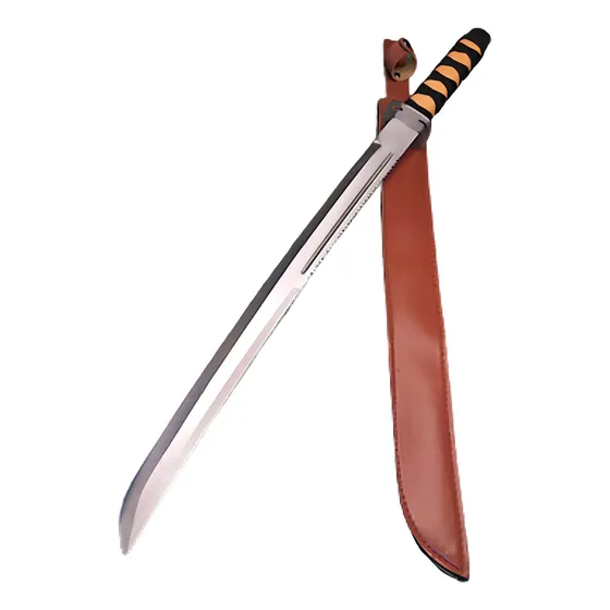 Espada Samurai Katana Wild 70cm Com Fio Corte + Bainha Couro