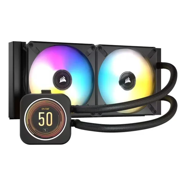Enfriamiento Liquido Corsair Icue H100i Elite Lcd 240mm Rgb