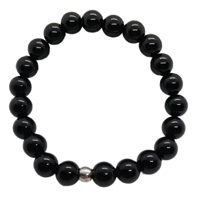 Pulsera Obsidiana En 8mm Para Protección Piedra Natural