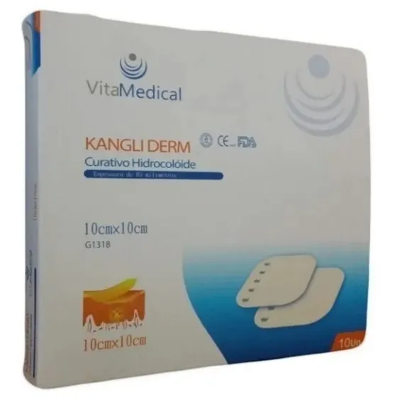 Hidrocloide Vita Medical 10x10 cm extra fino caixa com 10 unidades