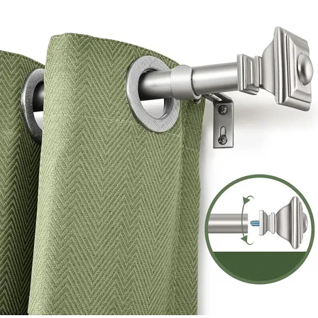 Kit Varão Cortina De 0.8 A 2.35m Suporte Para Cortina Varão Ajustável Extensível Kit Varão P/ Cortina Simples Cor Prateado Cortina Completo Kit Completo De Varão Sala 235cm F