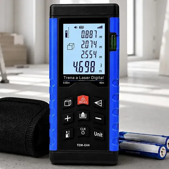 Trena Laser Digital 40m Medidor Distância Área e Volume Profissional Alta Precisão Medição Rápida